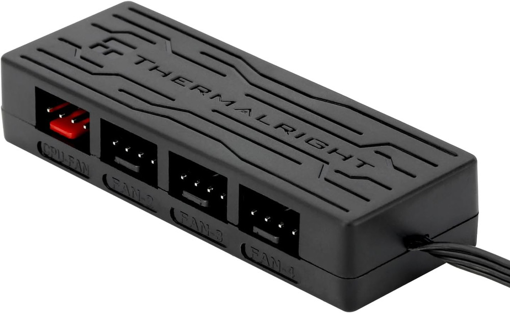 Thermalright FAN HUB X4 PWM Fan Controller - 4 Port 4-Pin, Multiple Black