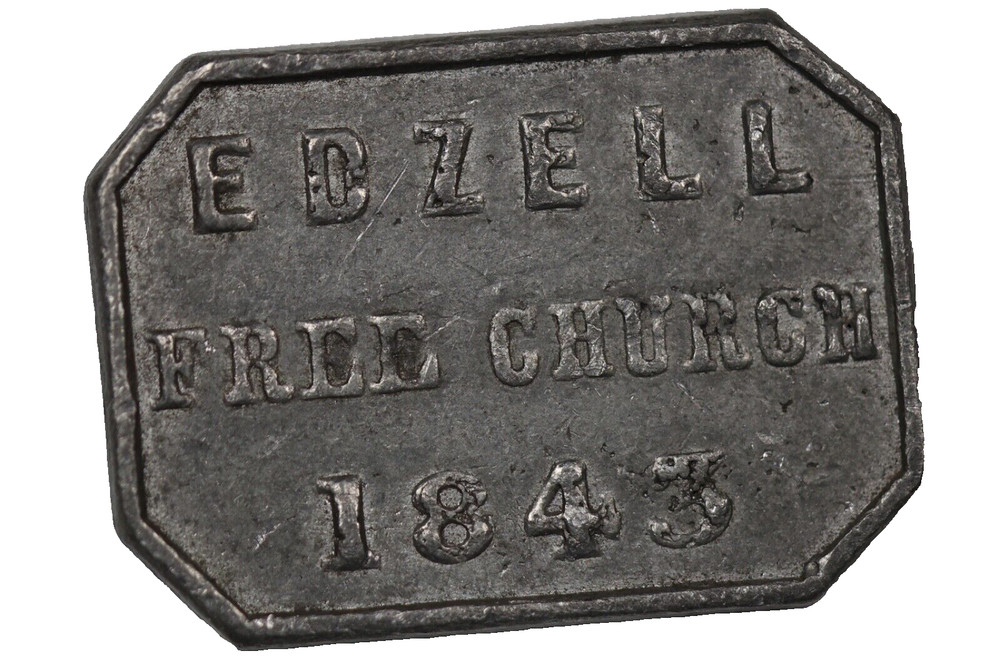 Scotland 1843 Angus Edzell Free Church Communion Token Burzinski-2400