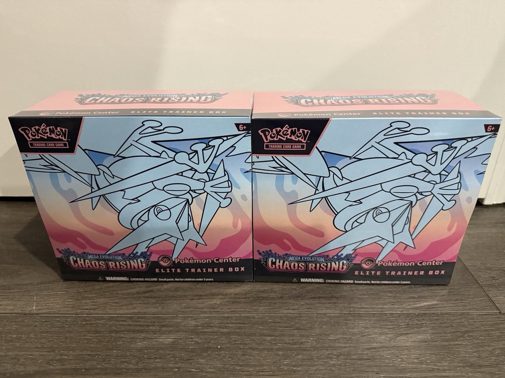Lot of (2) Pokemon Center Chaos Rising Elite Trainer Boxes SEALED PC ETB