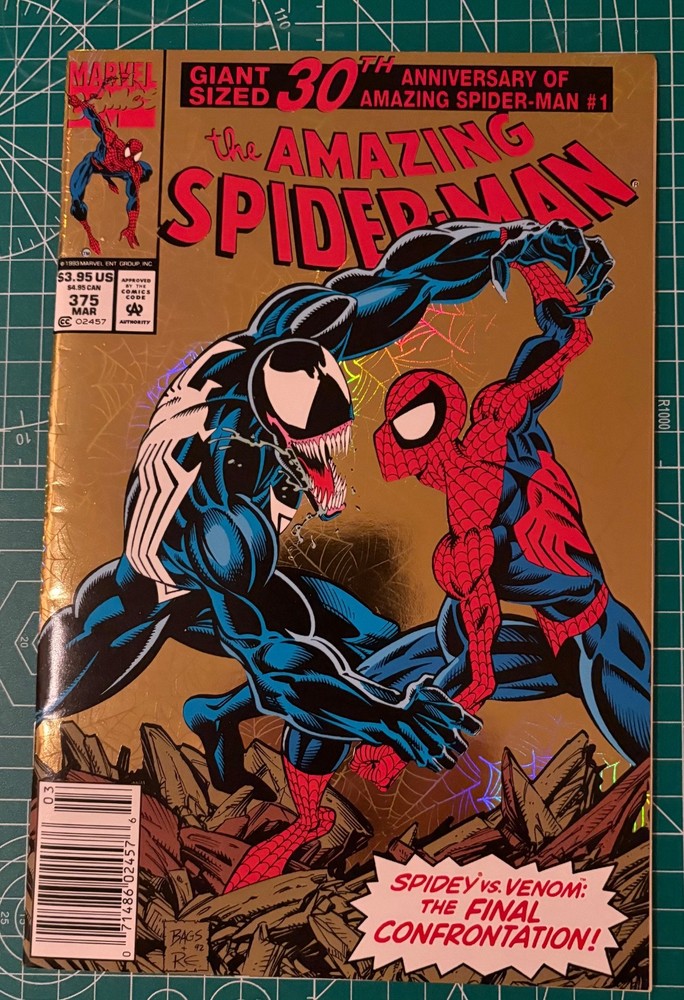 The Amazing Spider-Man #375 (1993) Marvel - KEY ISSUE 1st Carl Brock VF/NM