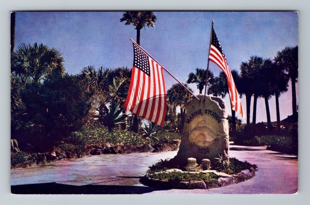St Augustine FL-Florida, Entrance To Marine Studios, Vintage Postcard