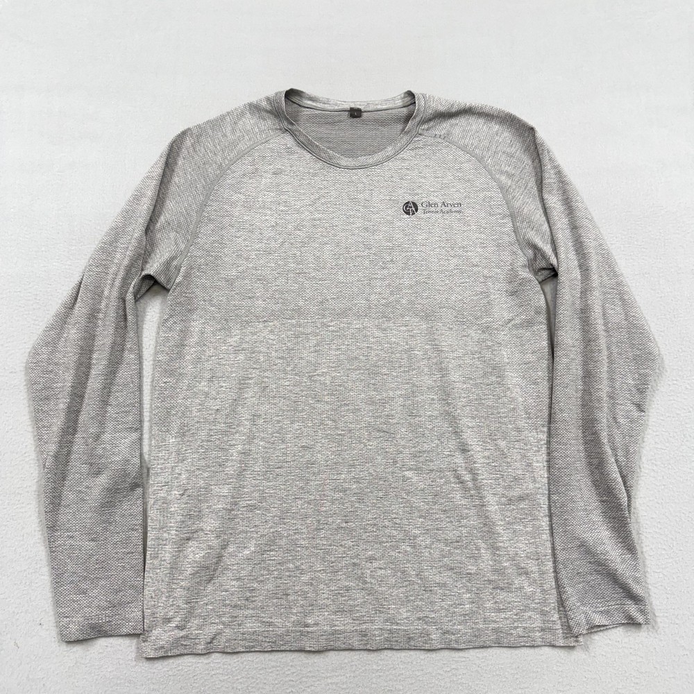 Lululemon Shirt Mens Large Gray Glen Arven Tennis Academy Long Sleeve Tee Top