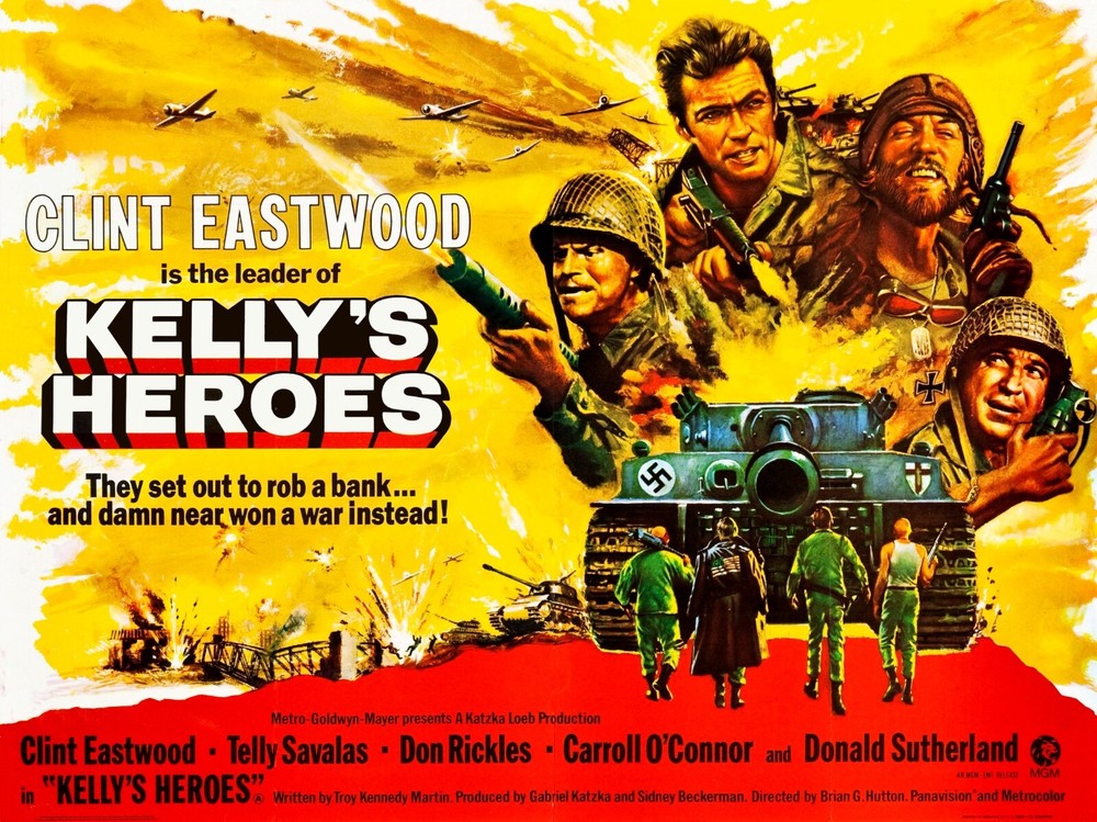 KELLY'S HEROES 1970 UK quad poster print 30x40