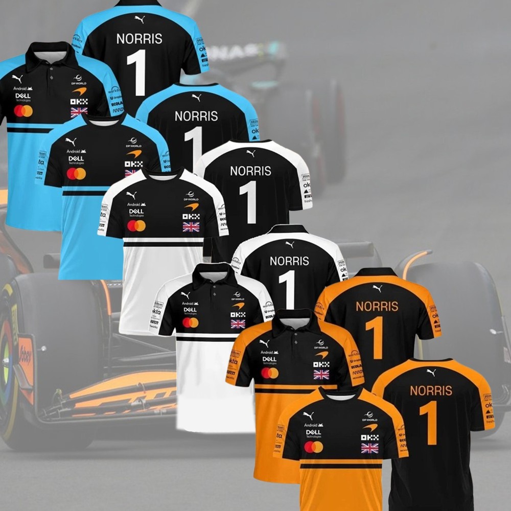 NEW 2026 Lando Norris #1 McLaren Formula One Polo Shirt 2026 F1 AOP Racing Shirt