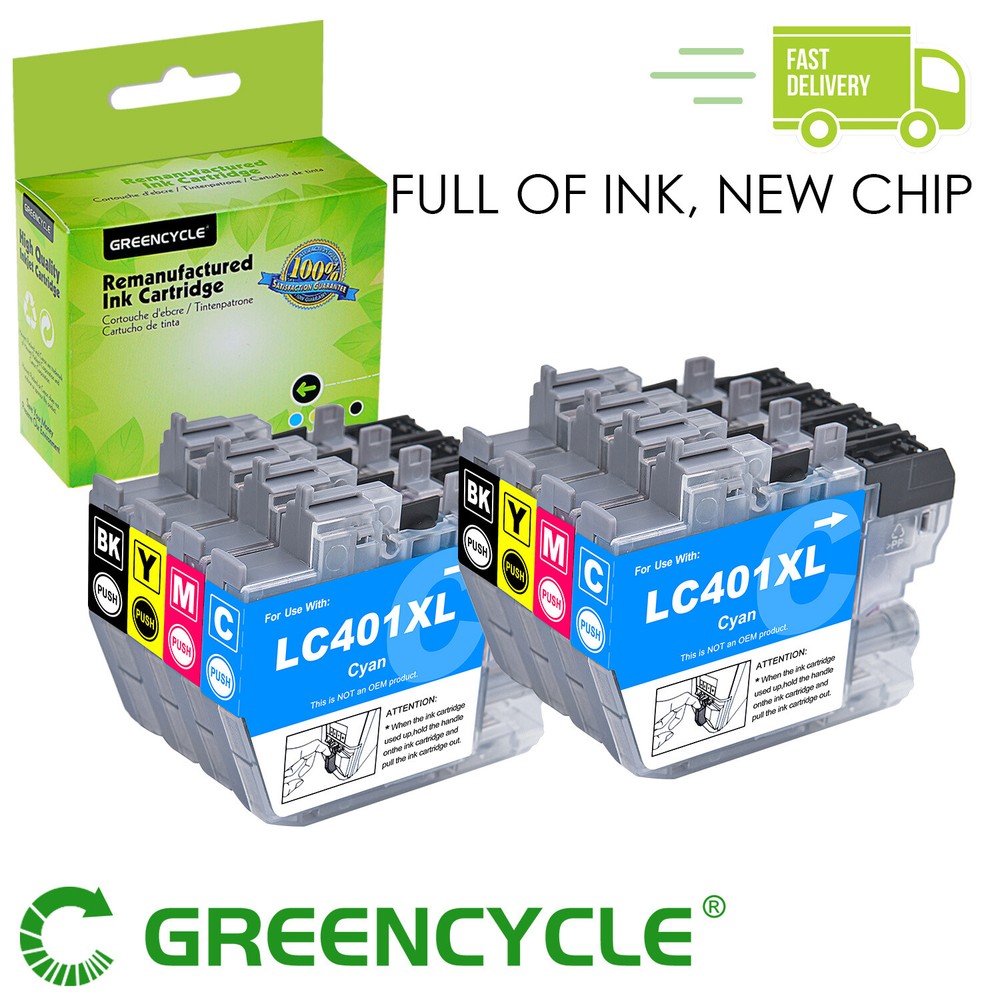 Compatible LC401XL CYBM Ink Cartridge For Brother MFC J1010DW J1170DW J1012DW
