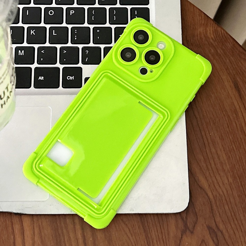 For iPhone 16 15 14 13 12 11 Pro Max Card Holder Phone Case TPU Shockproof Cover