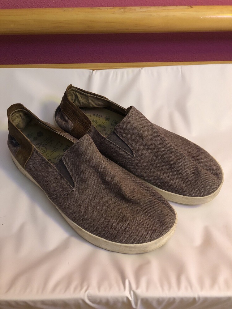 CHACO Ionia Loafers Men’s Size 11.5 Brown Canvas Slip On Comfort Shoes J106249