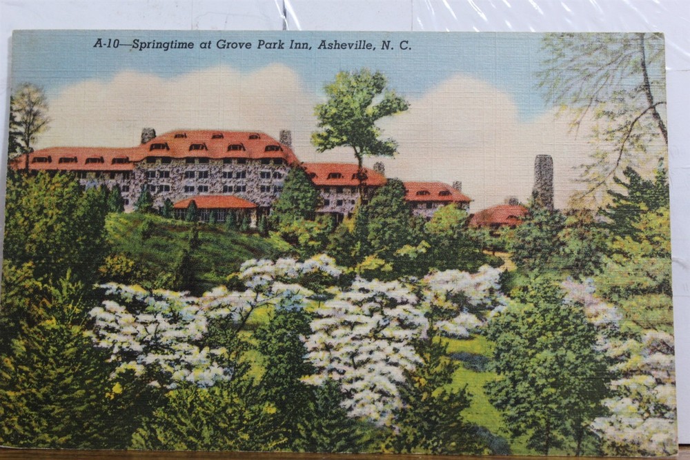 North Carolina NC Asheville Grove Park Inn Springtime Postcard Old Vintage Card