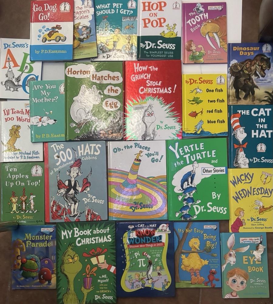 Lot of 10 RANDOM Dr. Seuss I Can Read Beginner Children's Books Hardcover