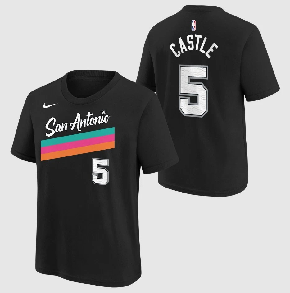 2025-2026 City Edition Name and Number 5 Castle T-Shirt - Black