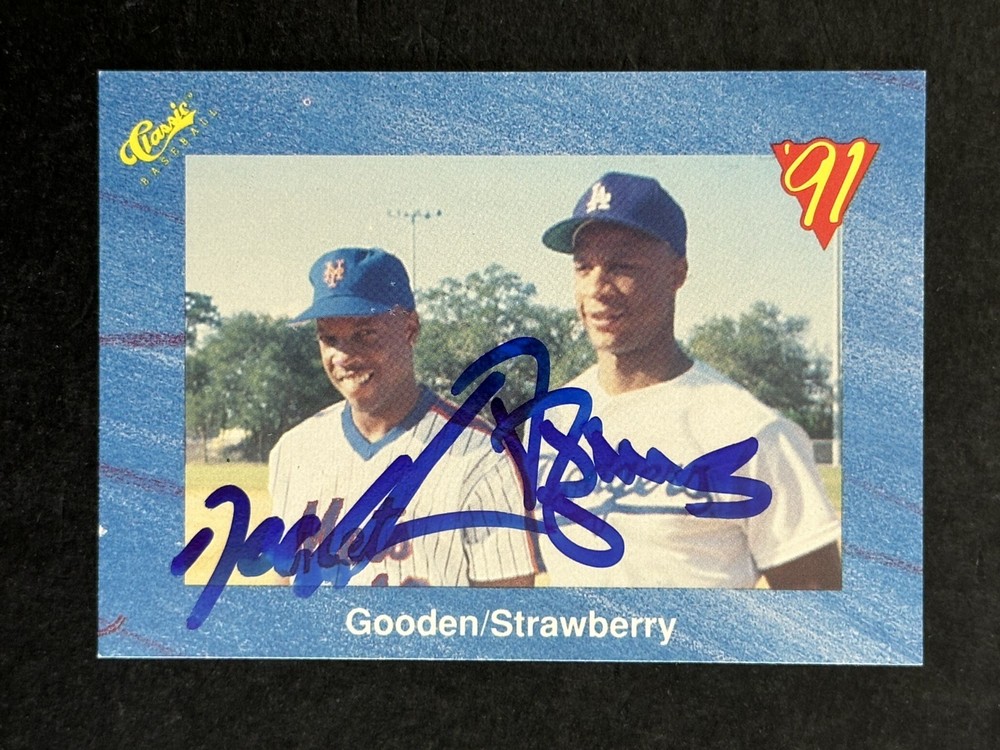 Darryl Strawberry Dwight Doc Gooden Signed 1991 Classic #T99 AUTO JSAPROBSTEIN is actively accepting consignments !!