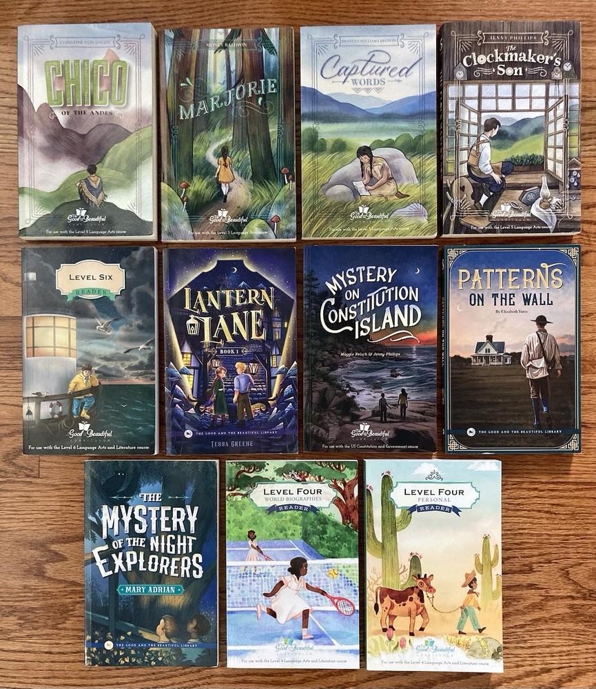 The Good and Beautiful Language Arts Readers Levels 4 5 6 7 8 Lot of 11 Books