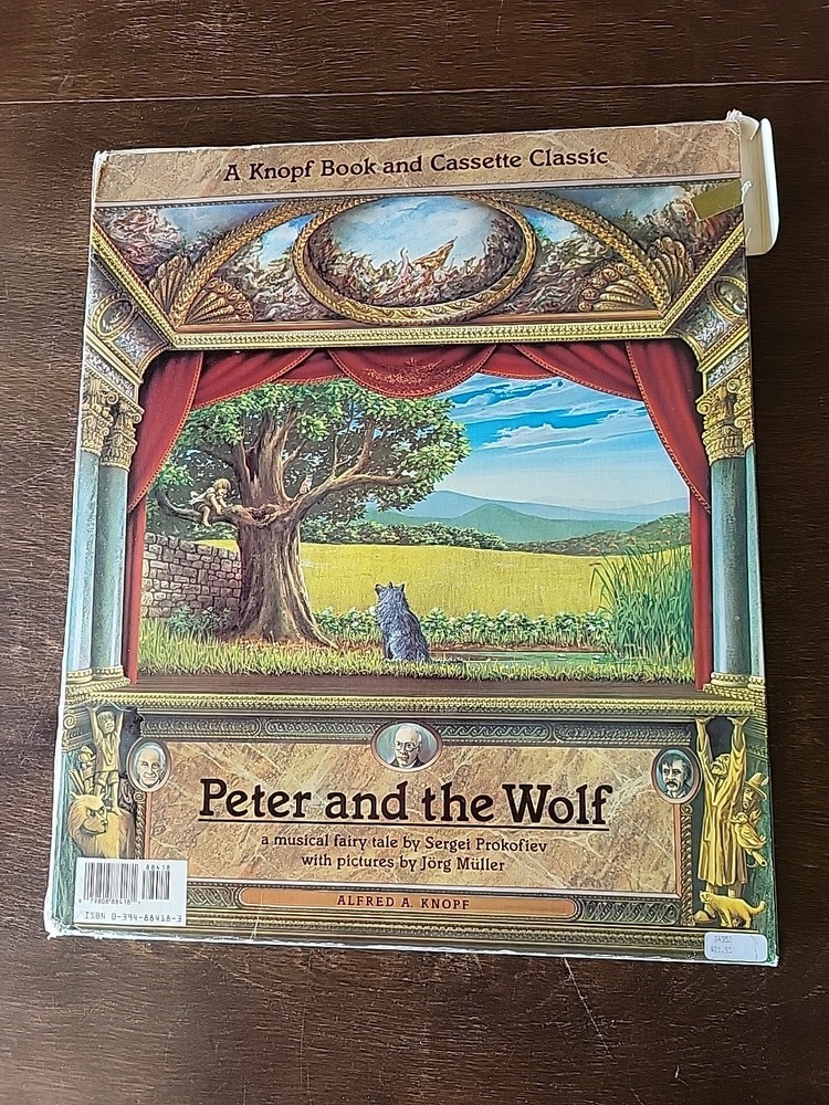Peter and the Wolf: A Musical Fairy Tale By Sergei Prokofiev Hardcover Book 1986