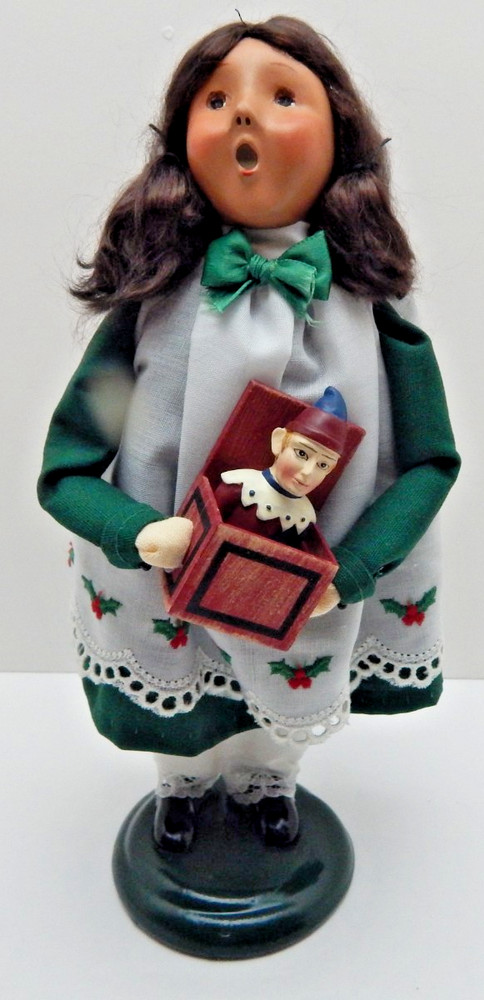 Byers Choice The Carolers 2001 Girl with Toy Jack-in-the-Box Christmas (448