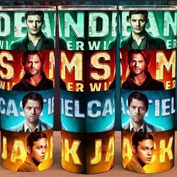 Supernatural Winchester Sam - Dean - Castiel - Jack Cup Mug Tumbler 20oz