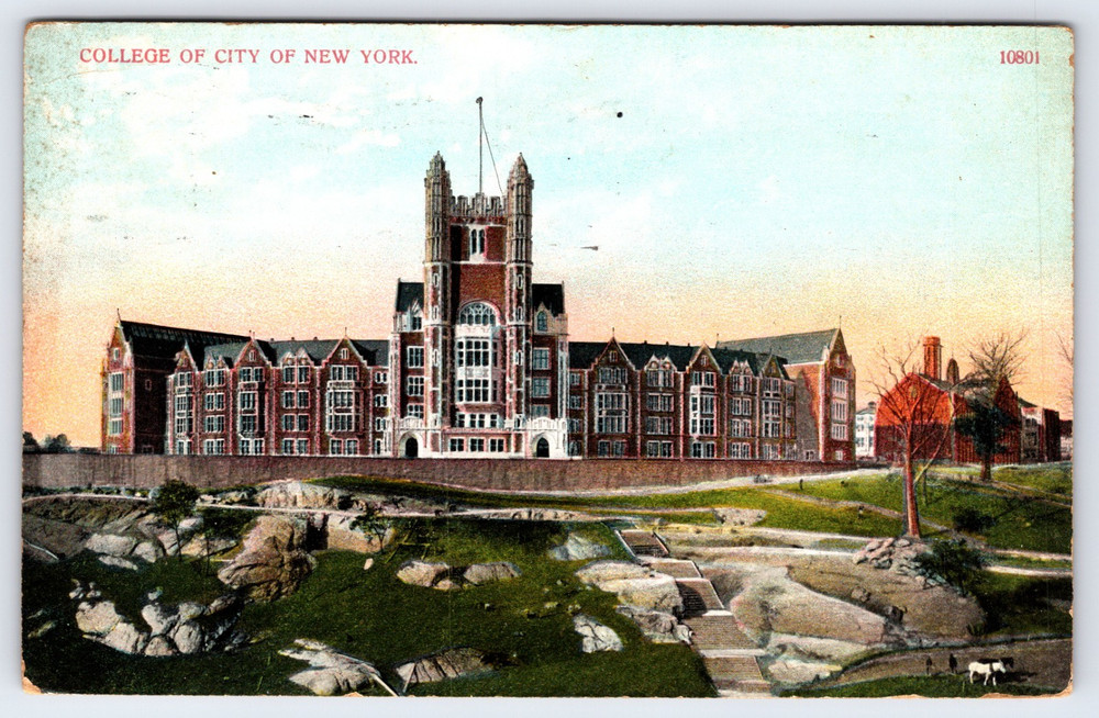 New York City New York NY College Of City Of New York Vintage Postcard 1909