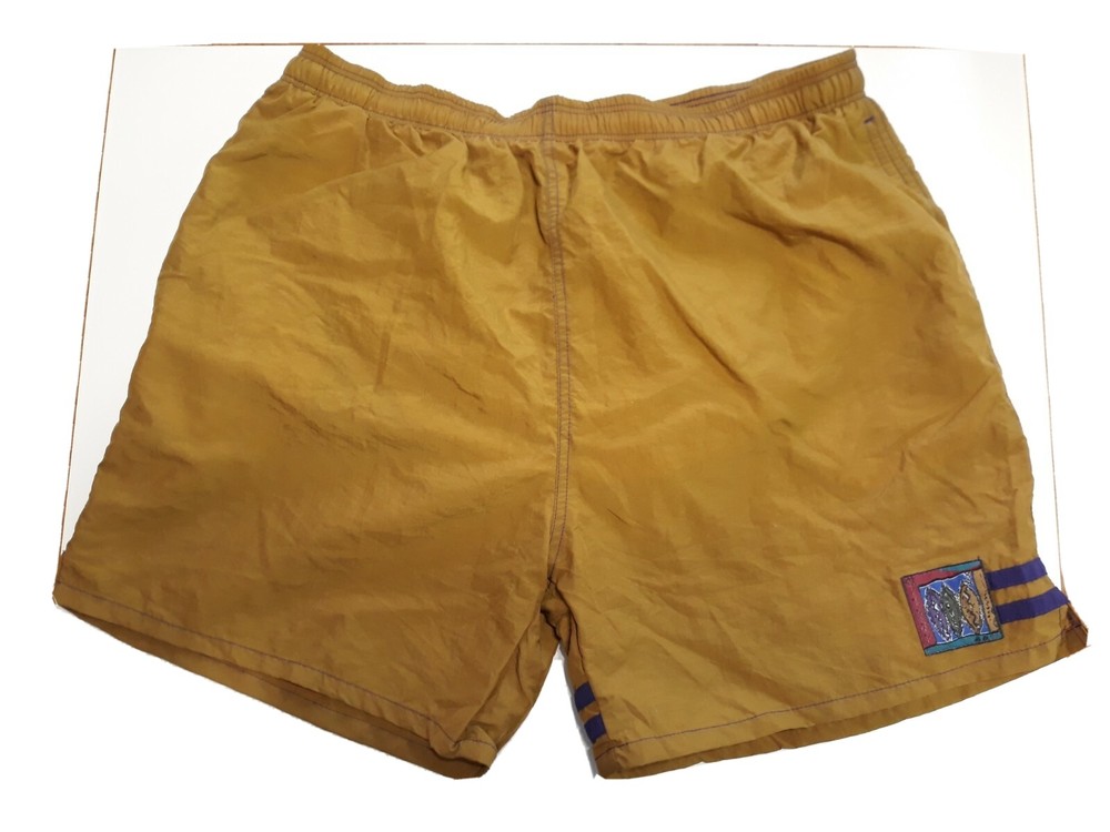 Weekends Beachwear Swim Trunks Size  XL Tan with blue stripes 1X