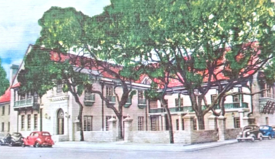 1940s Postcard FL Post Office, St. Augustine, Florida, Vintage Linen Unposted
