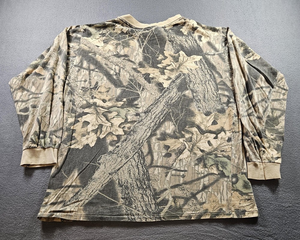 Vintage Mossy Oak Shirt Mens Large Camo Break-Up Long Sleeve Hunting Made in USA