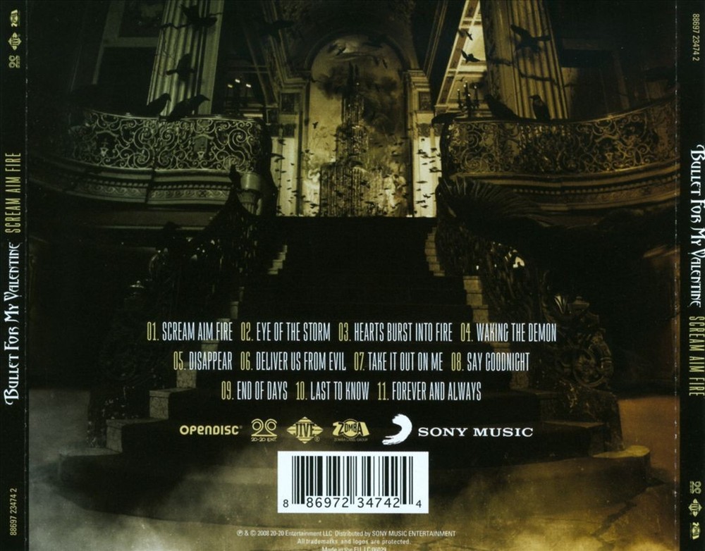 Bullet For My Valentine Scream Aim Fire New Cd
