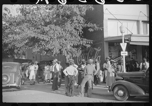 Photo:Lexington Mississippi 1939 Street Scene Crowd Downtown Storefronts