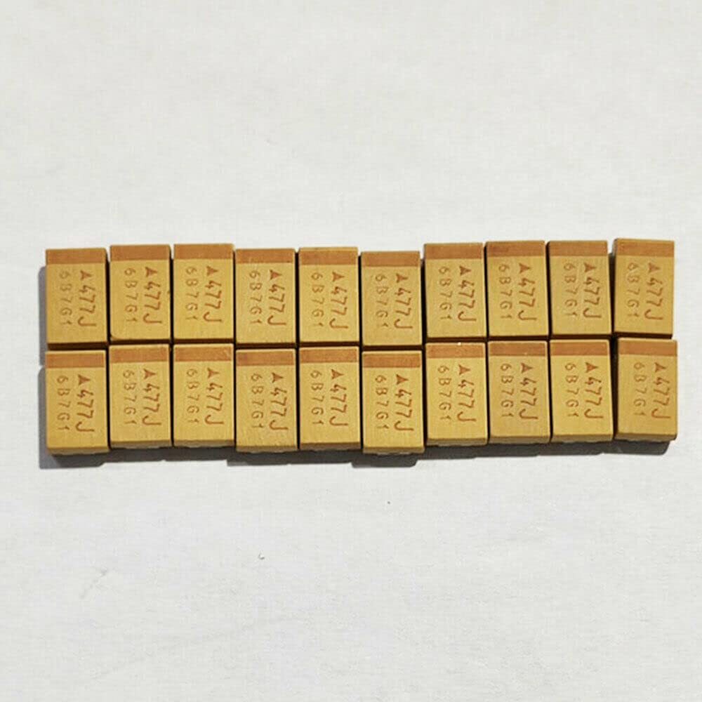 Tantalum Capacitor 477J 6.3V 470uF Type D SMD 7343 10% Mount Surface 20PCS