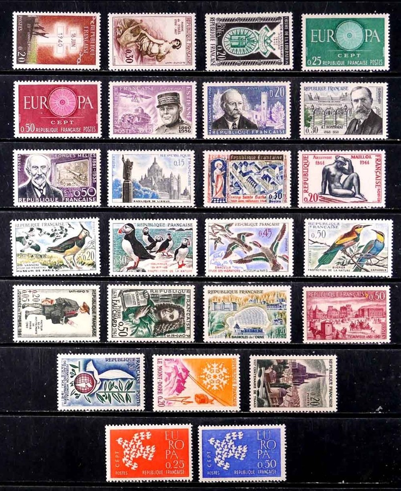 France: 1960 - 61 Stamps Mint Never Hinged With Sets Sound