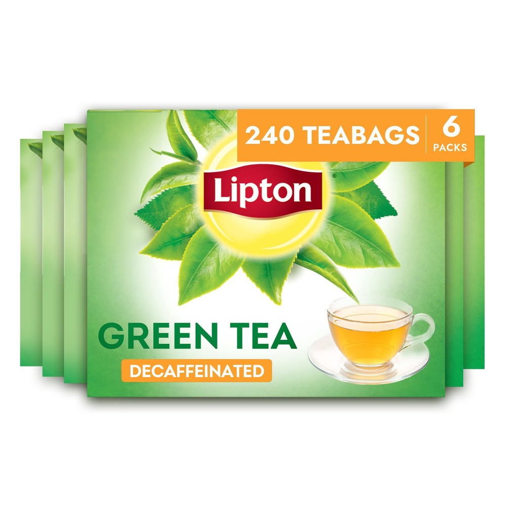 Lipton Decaf Green Tea Bags, Unsweetened Iced or Hot 240 Bags