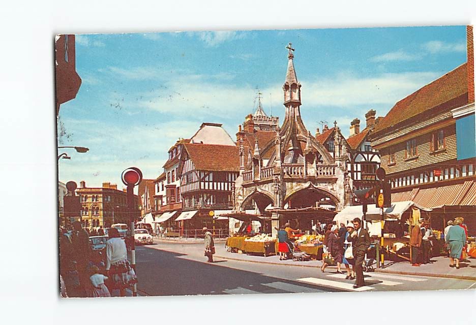Postcard Poultry Cross & Silver Street Salisbury England