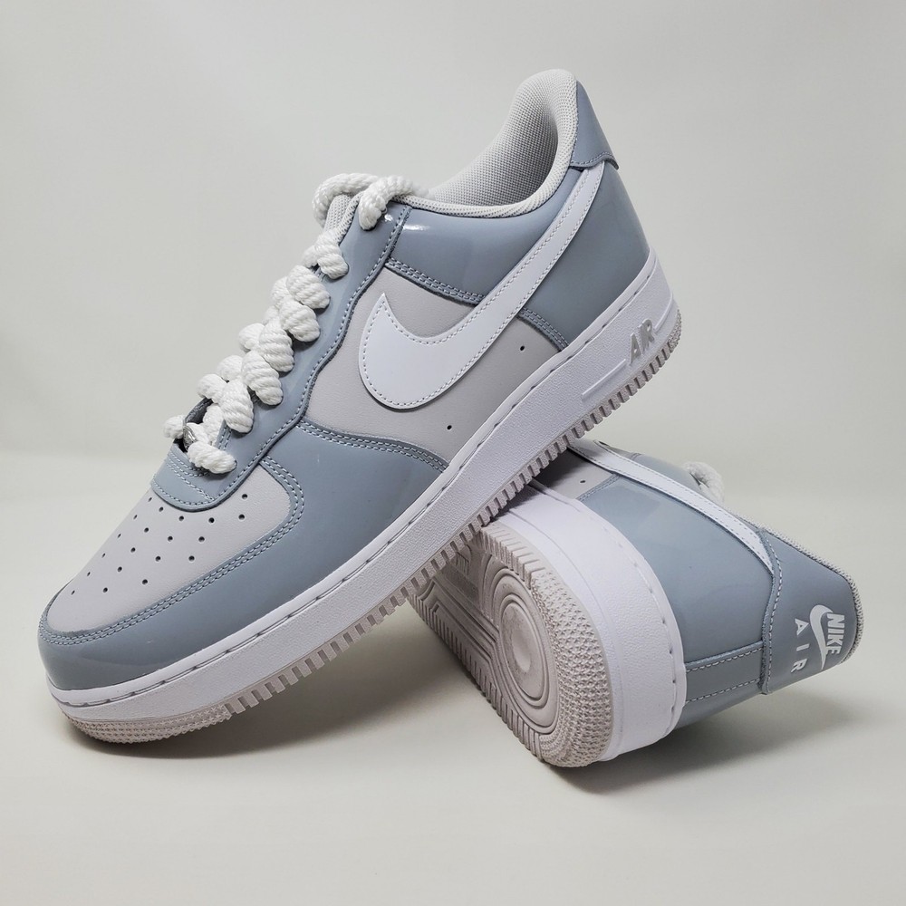 Nike Air Force 1 '07 LV8 Wolf Grey Patent HV9405-001 Men's Size 12