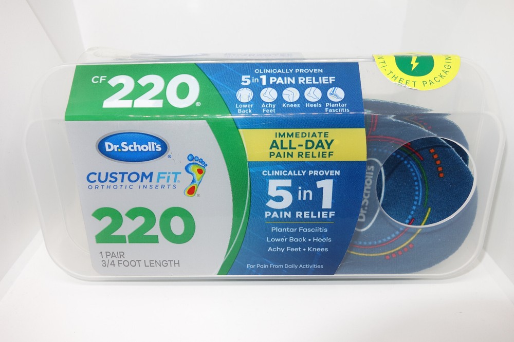 Dr Scholls Custom Fit CF 220 Orthotic Insole Shoe Inserts Feet Knee Pain,3D ARCH