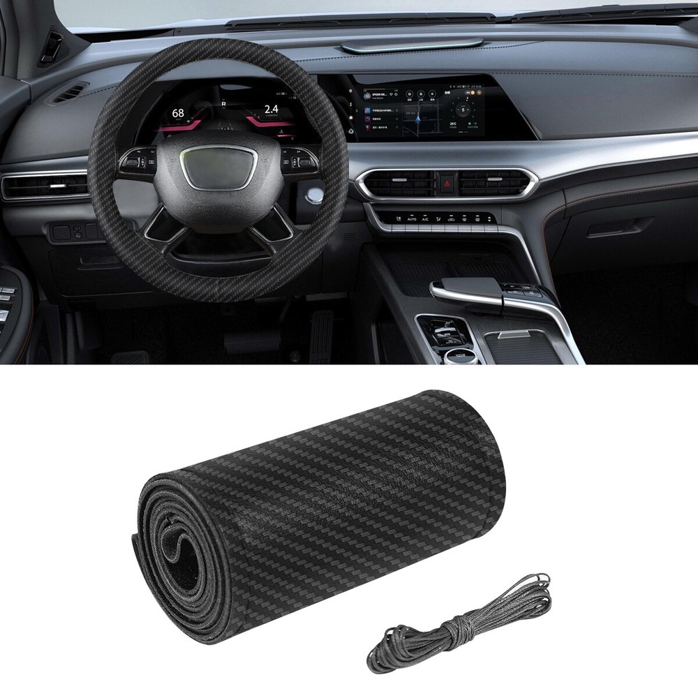 Car Leather Steering Wheel Cover Good Grip Car Accessories For 15