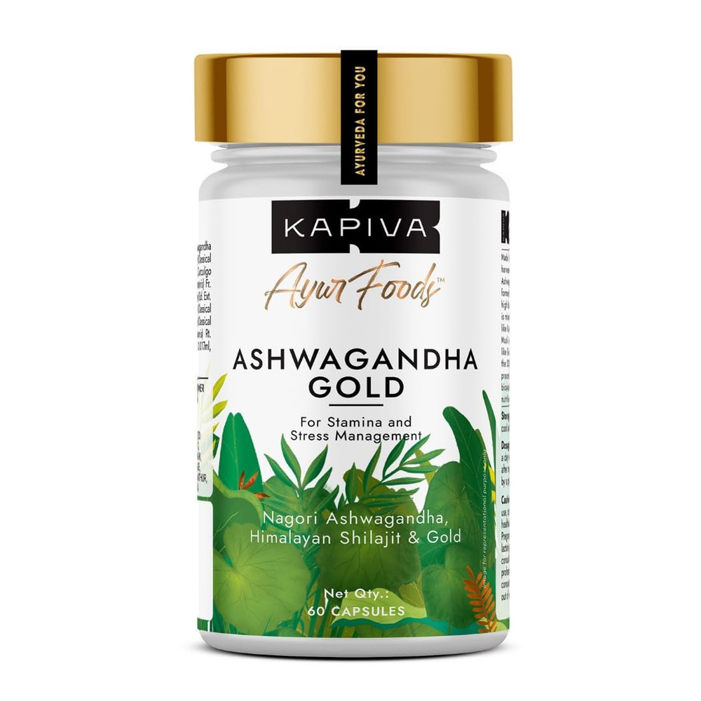 Kapiva Ashwagandha Gold 60 Caps  100% Ayurvedic