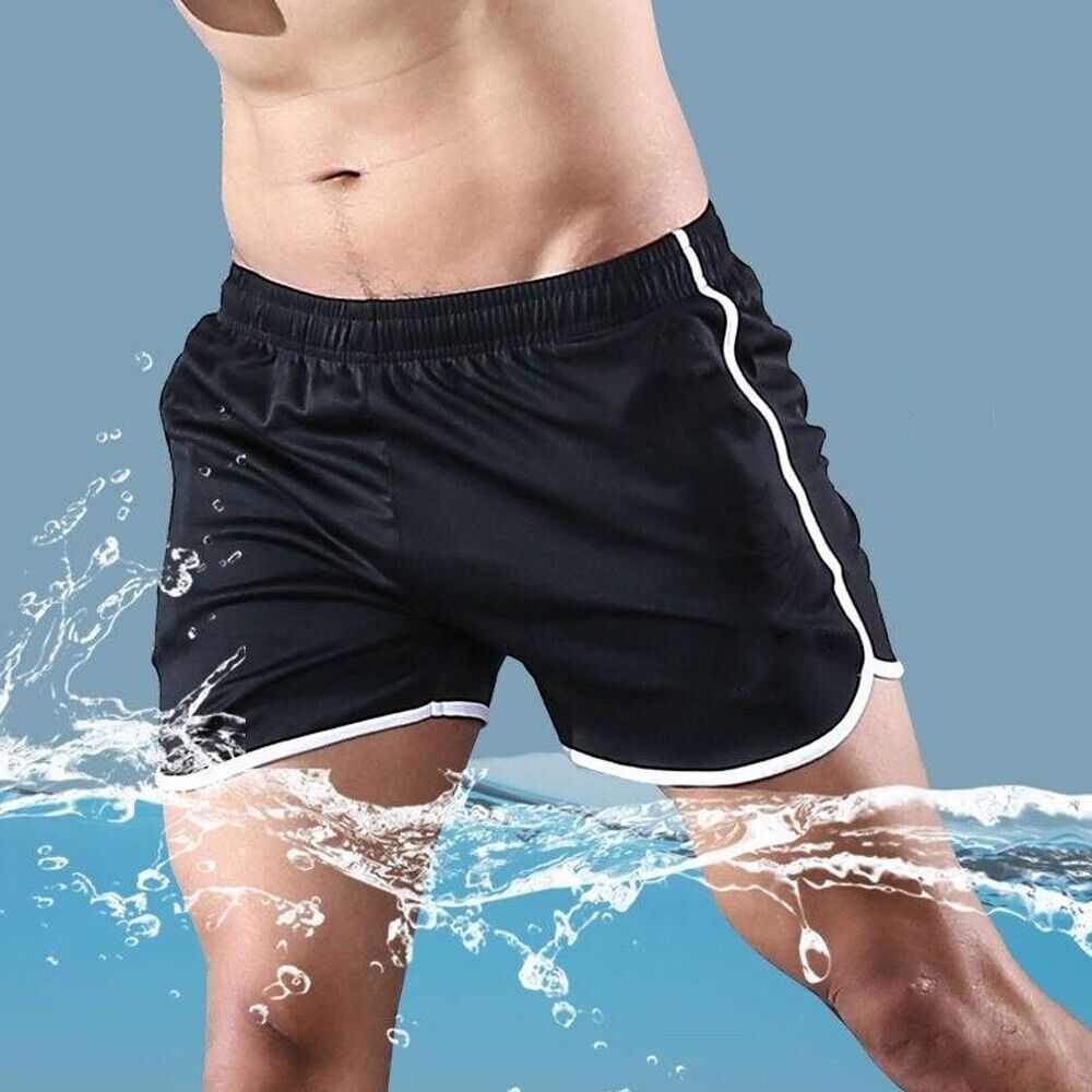 Pantalones Cortos de Fitness Informales para Hombre con Cordón Secado Rápido y Cómodo