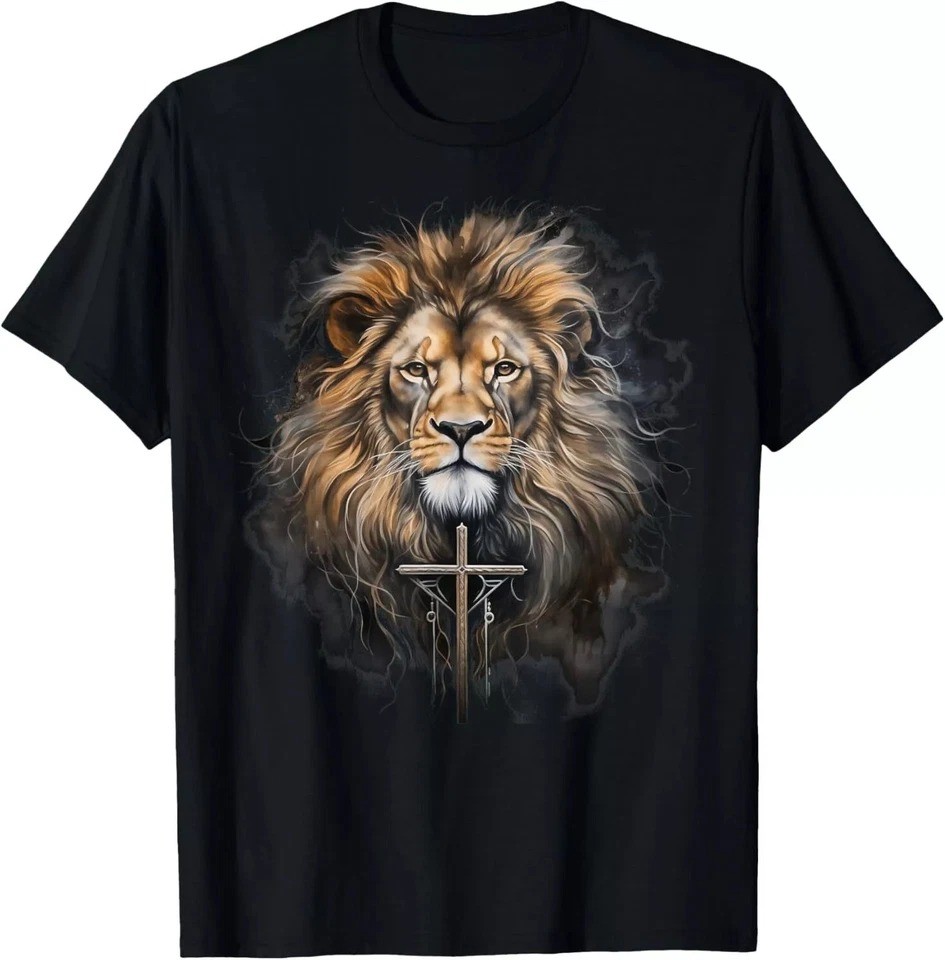 Christian Cross Lion of Judah Faith Jesus T-Shirt for Pastors