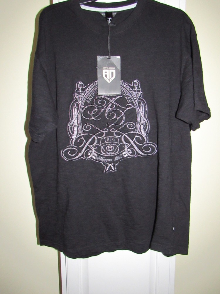 NEW Artful Dodger Black Blaggers Ball Graphic T-Shirt Mens Size XXXL 3XL