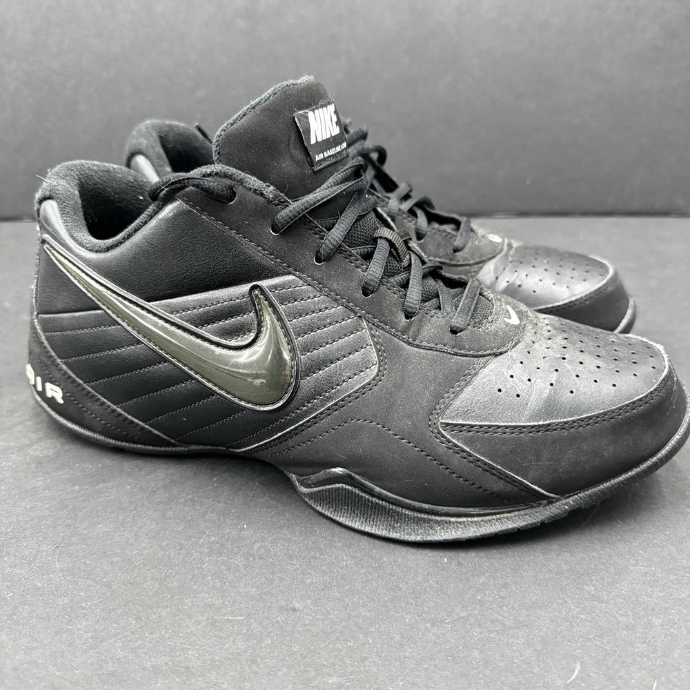 Nike Air Baseline Mens 11 Basketball Sneakers Black Gym Shoes 386240-001
