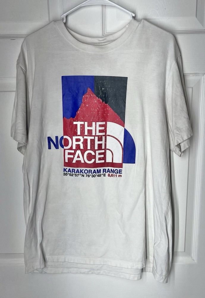 The North Face Karakoram Range Logo Short Sleeve T-Shirt White Men’s XL