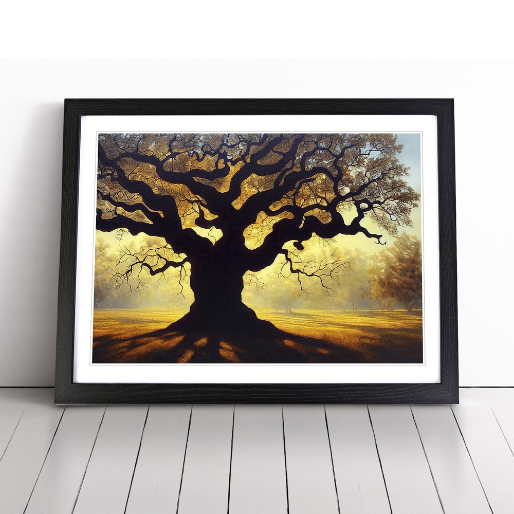 Oak Tree Wall Art Print Framed Canvas Nature Poster Home Decor