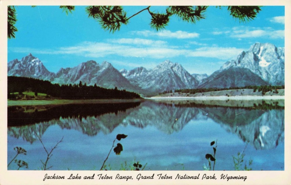 Jackson Lake & Teton Range - Grand Teton National Park - Wyoming WY - Postcard