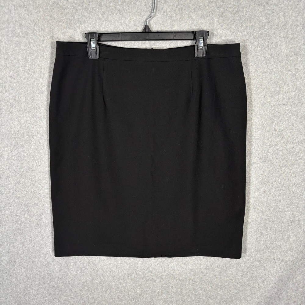 Karen Kane Skirt 12 Black Mini Pencil Career Office Capsule Lace Trim Classic