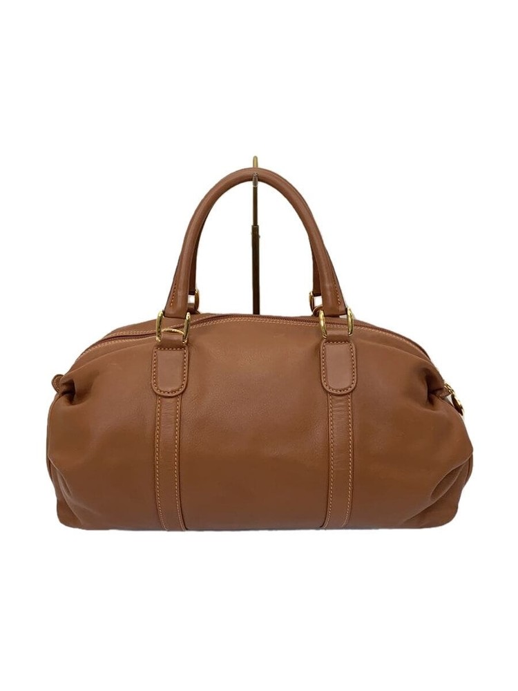 GUCCI Brown Leather Plain Bag 0021220289 Made in Japan