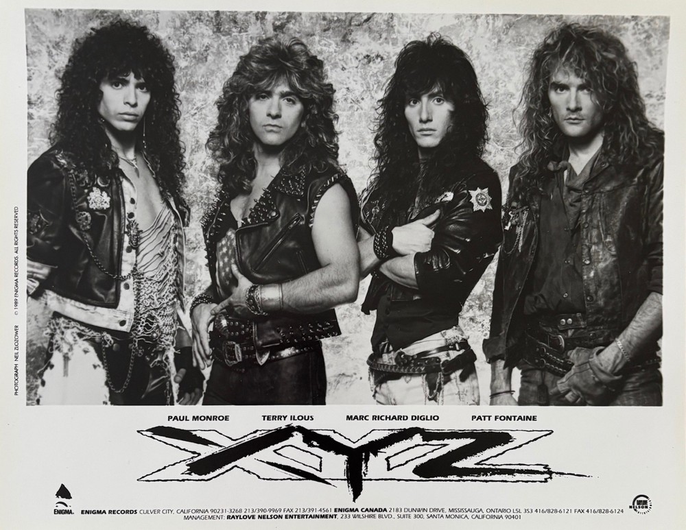 XYZ [Band] ORIGINAL 1989 Enigma Records 8x10 promotional photo (Not A Copy)