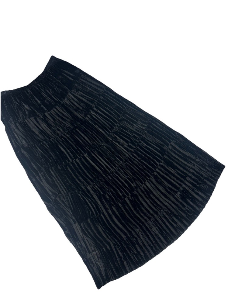 Central Falls Women’s Broom Skirt Black Goth Velvet Whimsical Large Vintage 90s