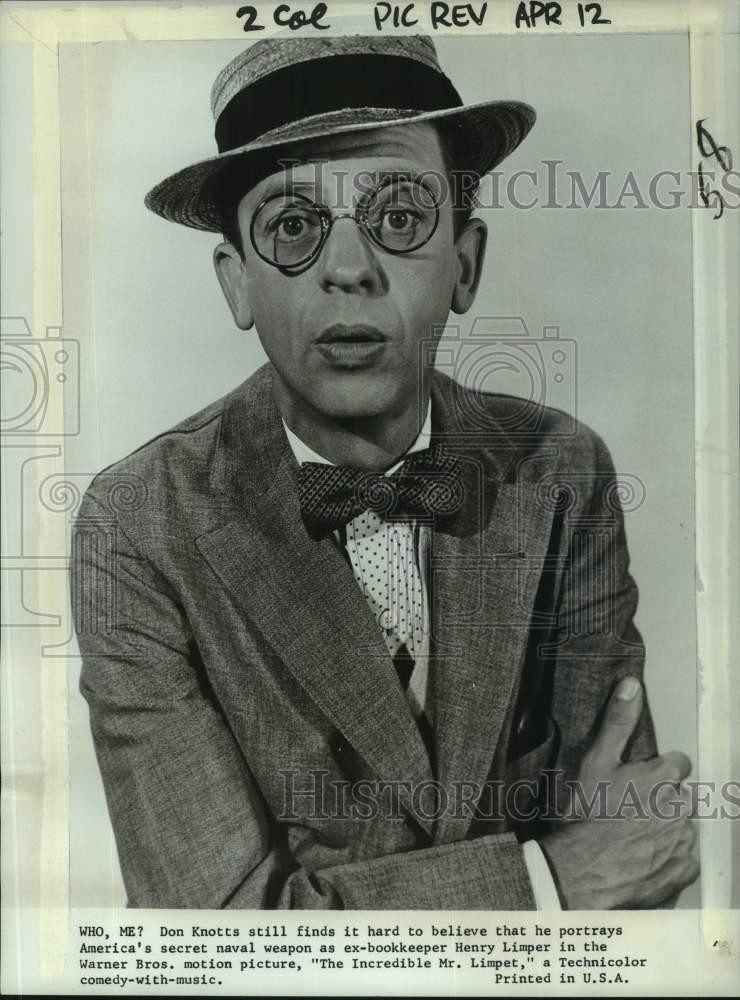 1964 Press Photo Actor Don Knotts stars in 