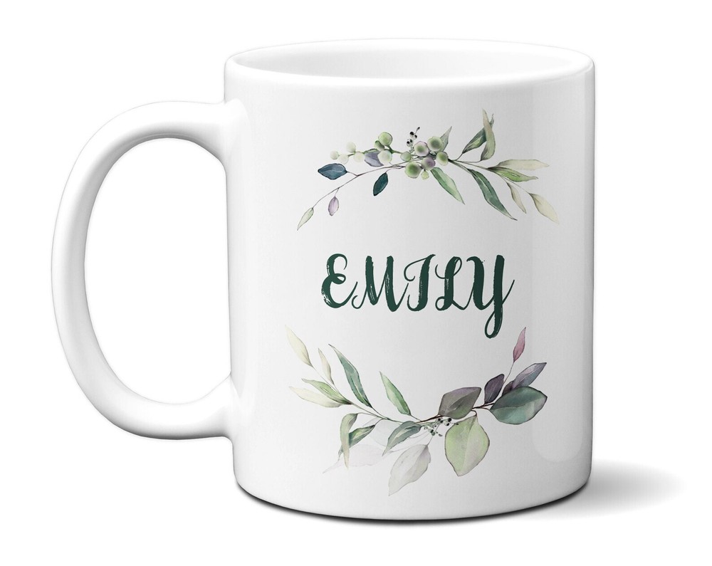 Custom Floral Monogram Coffee Mug for Her - Personalized Gift for Women & Daughters