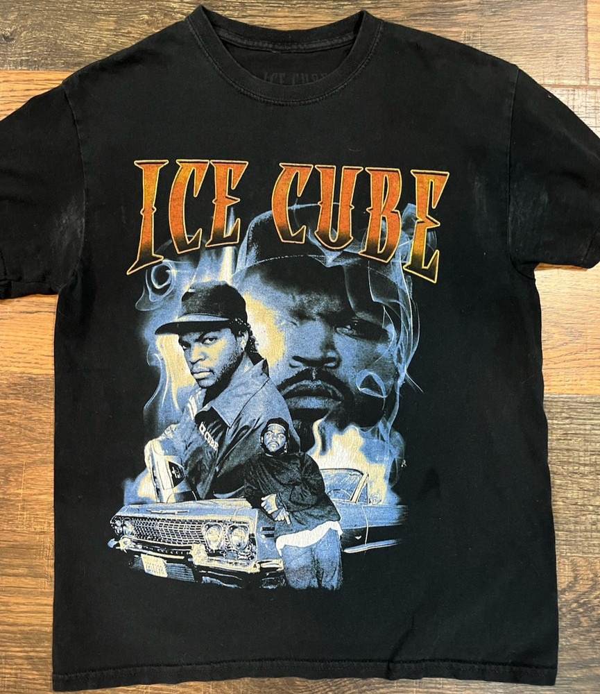 Ice Cube TShirt Men's Size Large Black Short Sleeve Crew Neck Graphic Med Tee