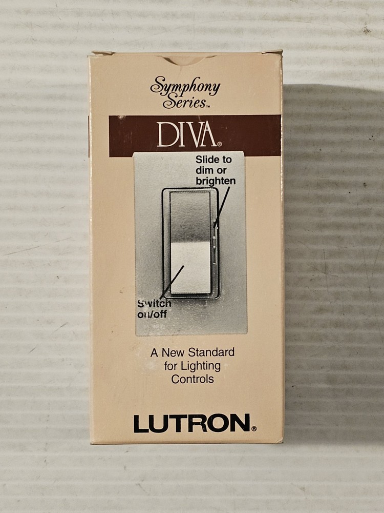 Lutron Diva DV-603P-WH Designer Switch With Slide Dimmer 600w 3-Way-NIB-Row-#6.