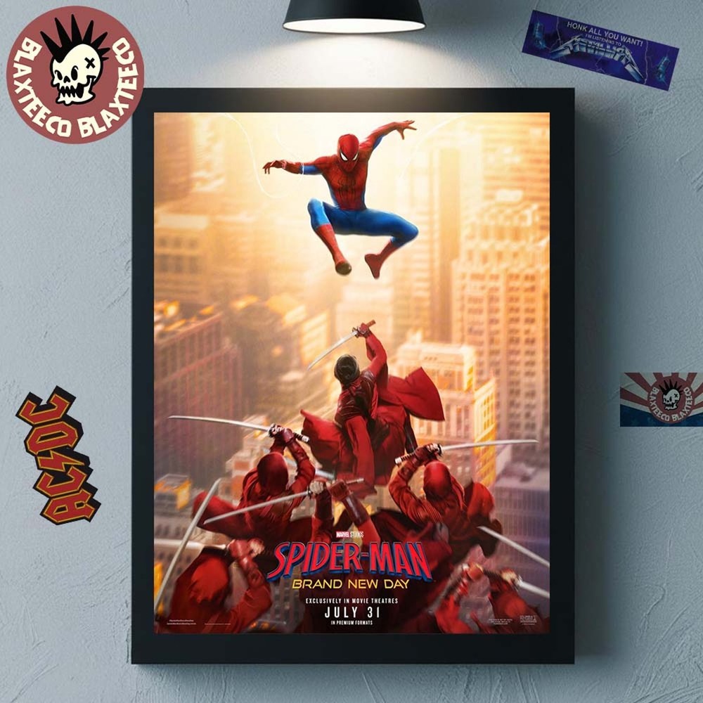 Spider-Man Brand New Day Movie Poster Peter Vs Hand Canvas