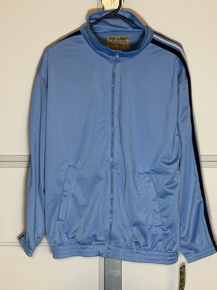 Vintage Steve And Barry’s Full Zip Track Jacket North Carolina Blue .Size Large